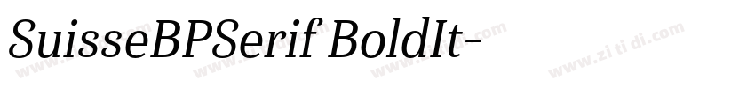 SuisseBPSerif BoldIt字体转换